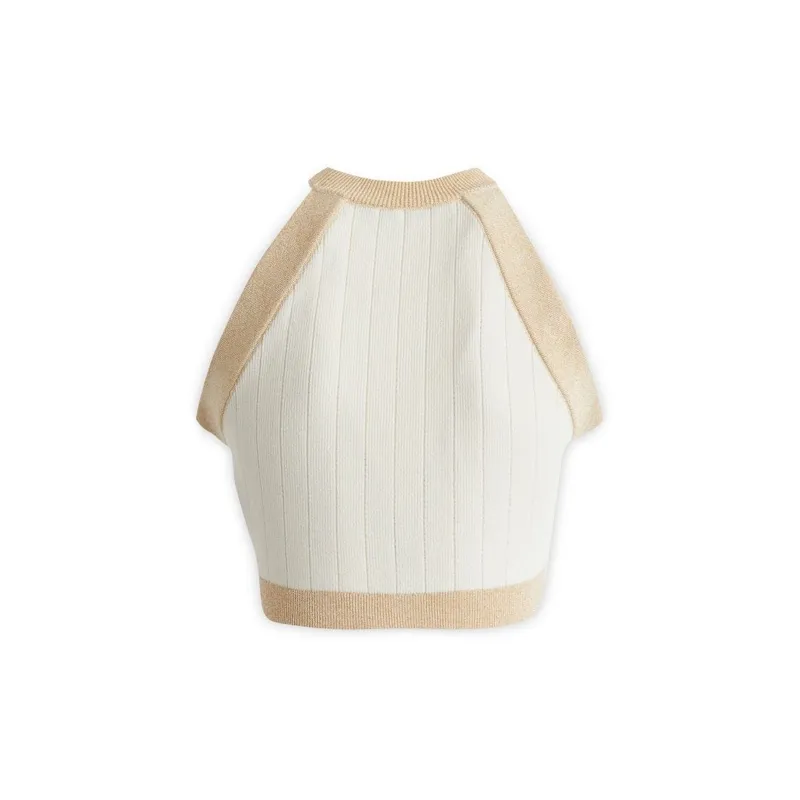 BALMAIN Ribbed knit Cropped Top-1