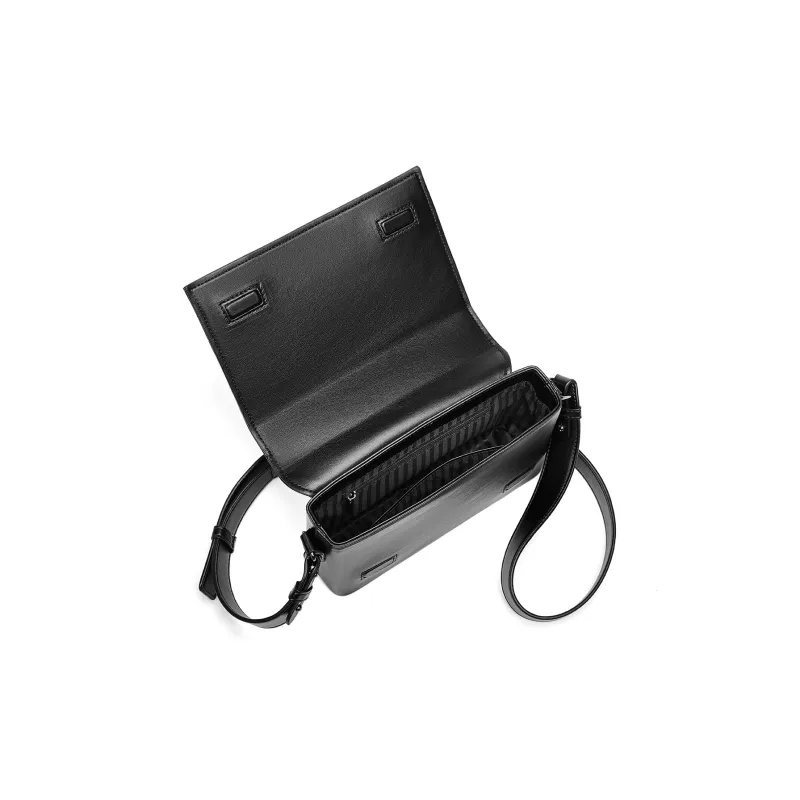 Yawei Kuroda PU Crossbody Bag Regular Unisex Black-6