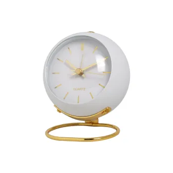Nolros Metal Alarm Clock Unisex White