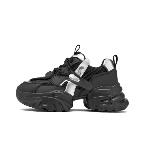 JOSINY Josiny Slimming Platform Athletic philadelphia shoes Height Increasing Breathable Mid-Top Chunky Sneakers Women's