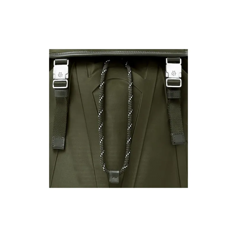RIMOWA Recycled Nylon With Patchwork Leather Backpack Large Size Men's Khaki Green-4
