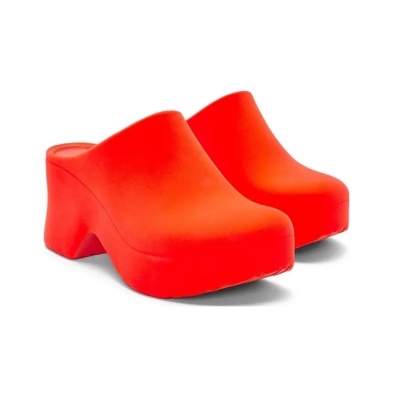 LOEWE Rubber Sole Abrasion Resistant Closed Toe Slippers Women's Orange-2