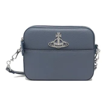 Vivienne Westwood Synthetic Leather Camera Bag, Crossbody Bag, Shoulder Bag Women's Blue