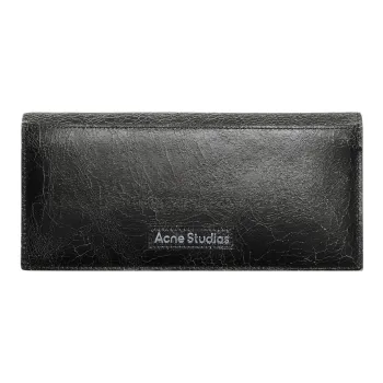 Acne Studios Cow Leather Wallet Large Size Women's Black