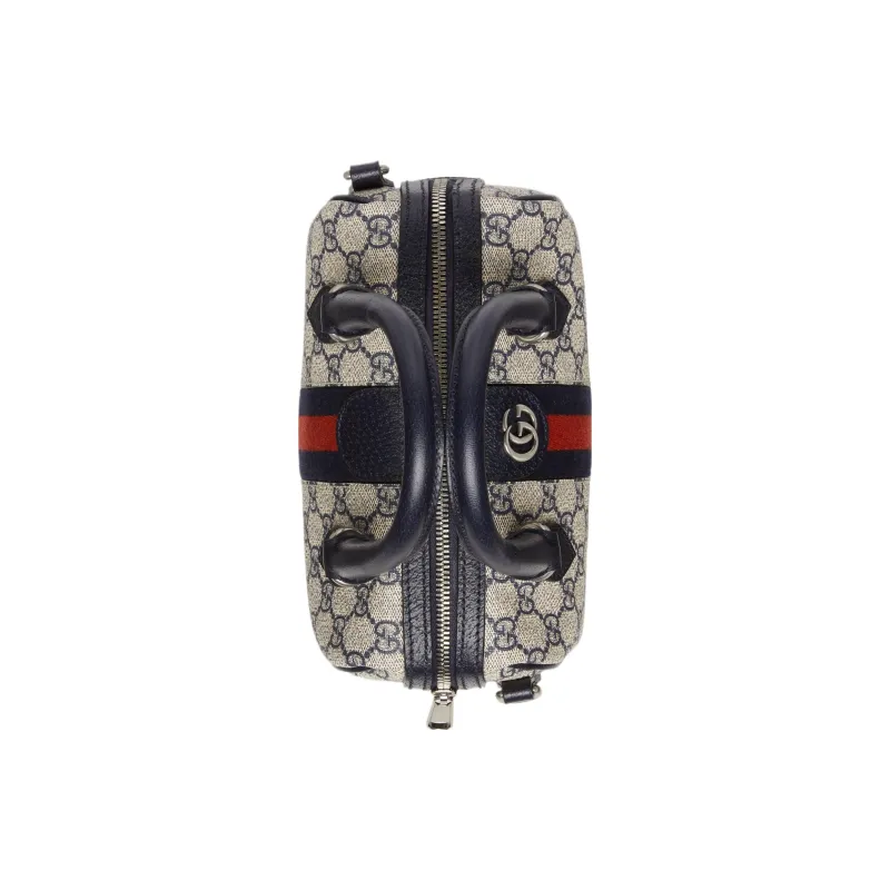 GUCCI Ophidia GG Supreme Canvas With Leather Shoulder Bag Crossbody Bag Handbag Mini Women's Beige & Blue-6