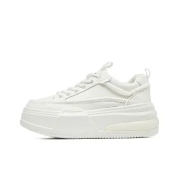 KEJIANNI Small White Shoes Height Increasing Lightweight Low-Top Skateboard Shoes 6cm Women's