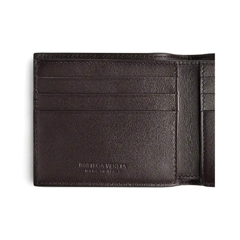Bottega Veneta Leather Wallet Trumpets Men's Dark Chocolate-4