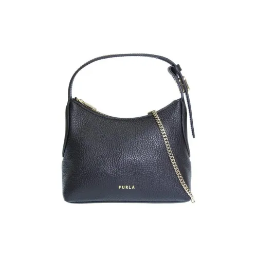 Furla Leather Shoulder Bag, Crossbody Bag, Handbag Women's Black