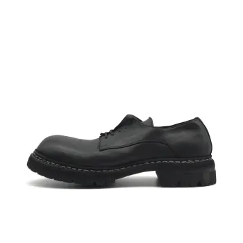 GUIDI Leather Derby Shoes