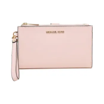 MICHAEL KORS Jet Set Saffiano Leather Wallet Large Size Women's Pink