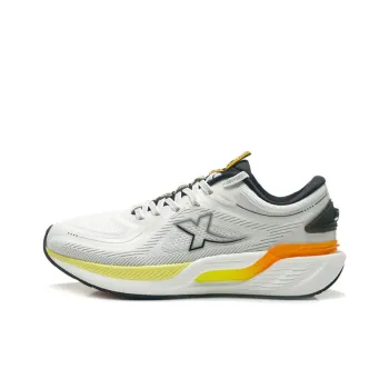 XTEP Cushioned Wear Resistant Breathable Professional Running Shoes Men's Sail White/off White Gray/Black