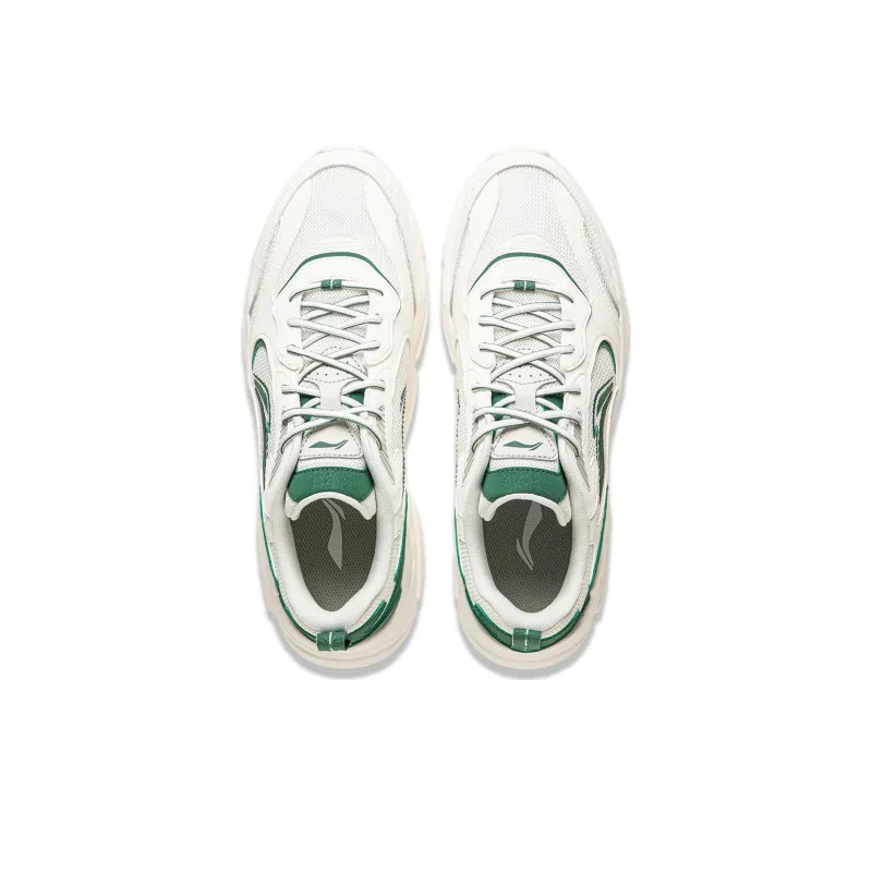LiNing Clouds Cushioning Anti Slip And Wear Resistant Support Casual Shoes Men's White Green-3