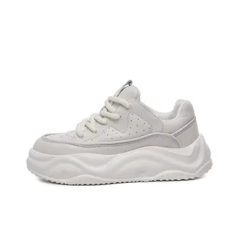 SHERIDan Height Increasing Wear-Resistant Water-Resistant Low-Top Chunky Sneakers Men's White
