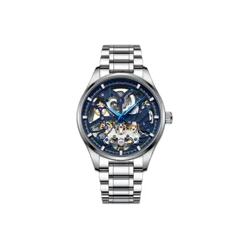 AILANG Automatic Mechanical Movement Stainless Steel Watchband Watch Men's Watches Blue Dial