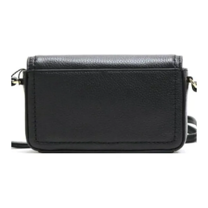 MARC JACOBS Leather Small Square Bag, Crossbody Bag, Shoulder Bag Women's Black-3