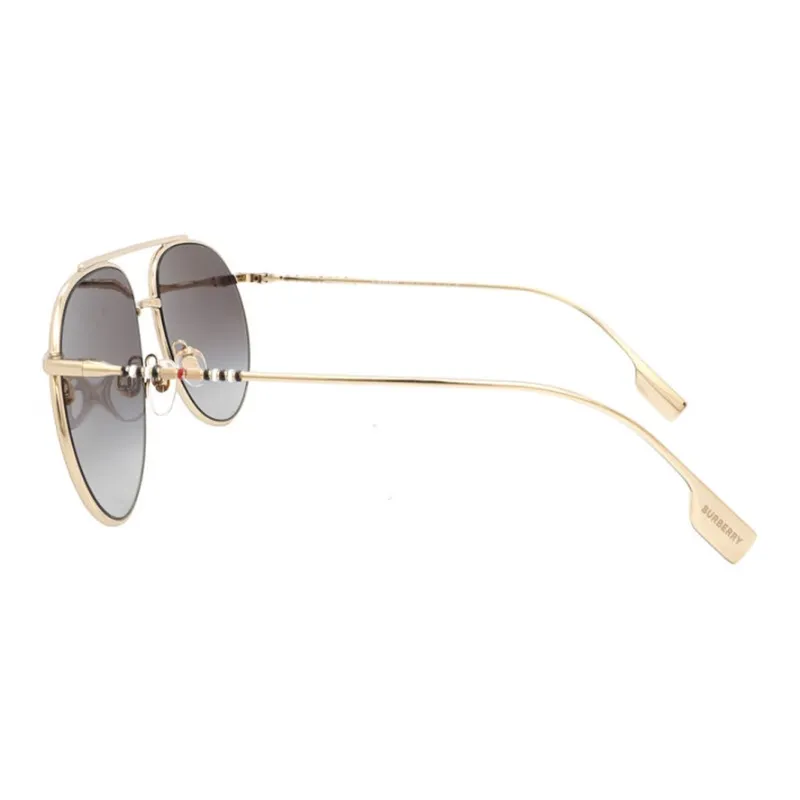 Burberry Metal Aviator Sunglasses Women's Gold-3