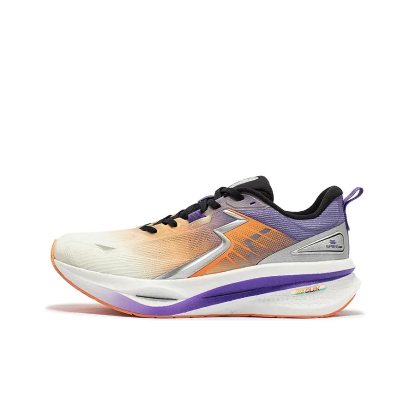 361° Float Cushioning Anti Slip And Wear Resistant Low Top Running Shoes Men's White Purple-0