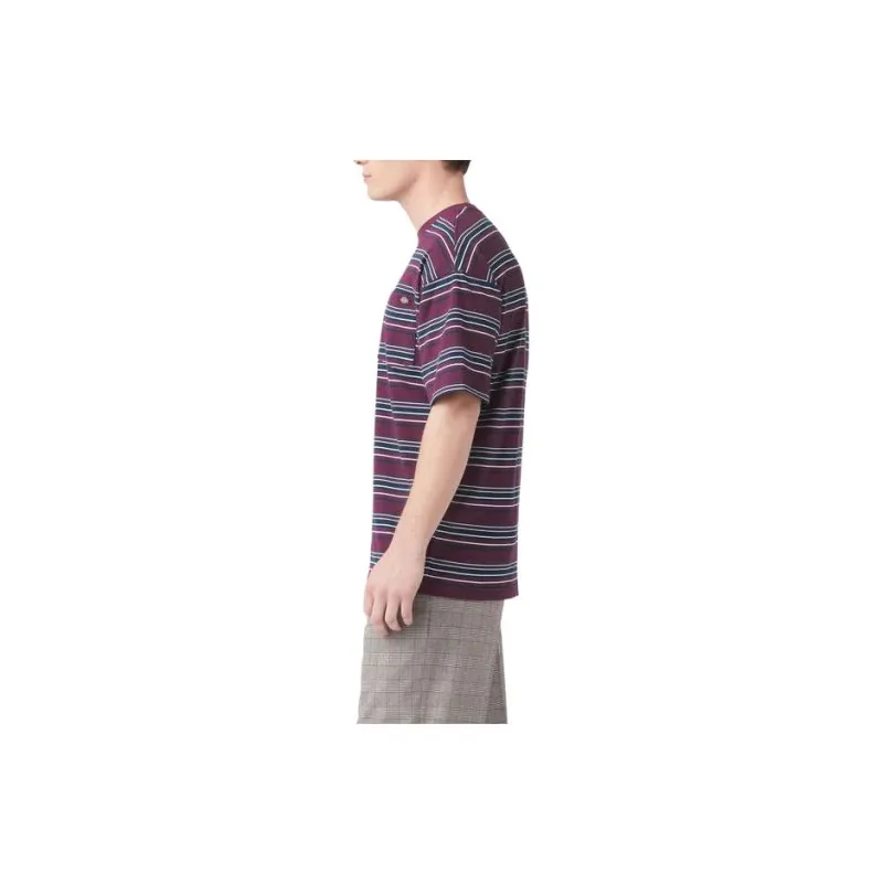 Dickies Relaxed Fit Striped Pocket T-Shirt T-Shirt Men's Dark Purple-2