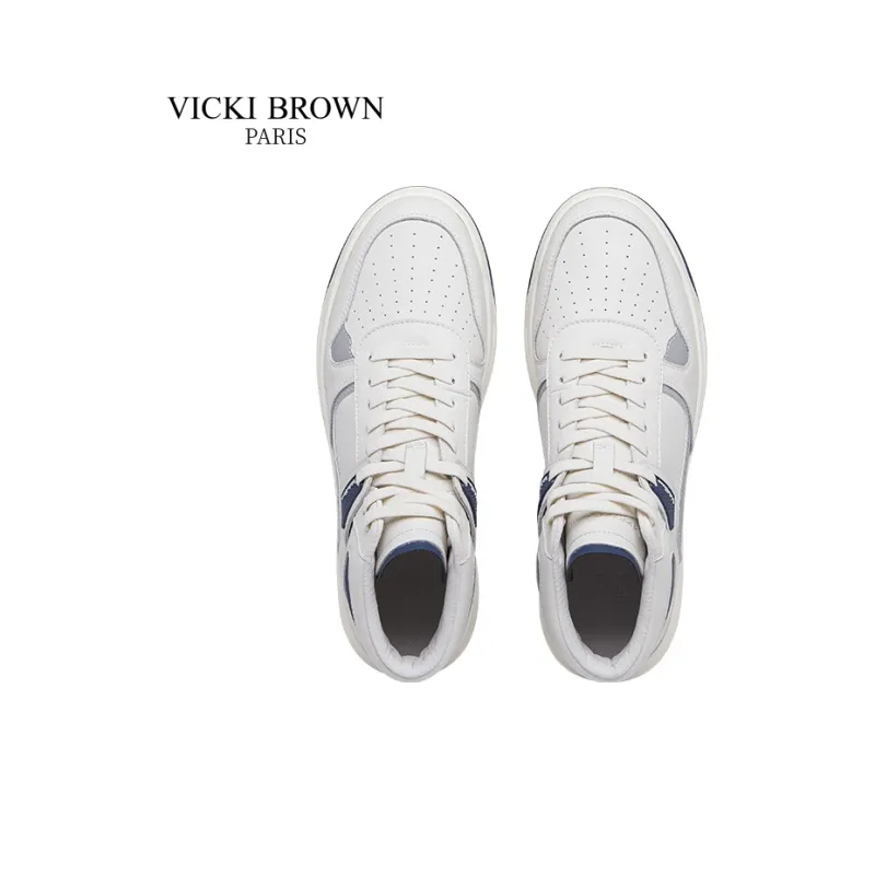 VICKI BROWN Ankle Boots Men White Blue/White Black-9