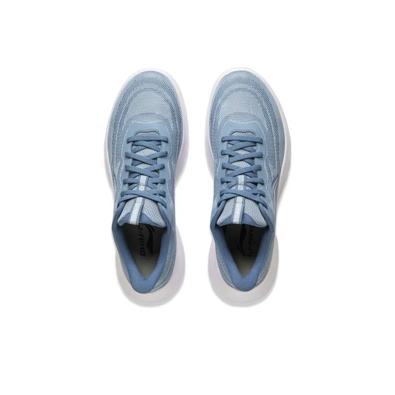 LiNing Light String Slip Resistant Cushioning Abrasion Resistant Lightweight Low Top Running Shoes Men's Blue-3
