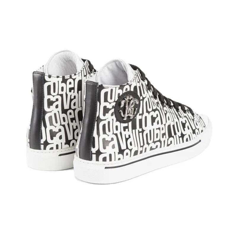 Roberto Cavalli Logo-print Leather Sneakers-3