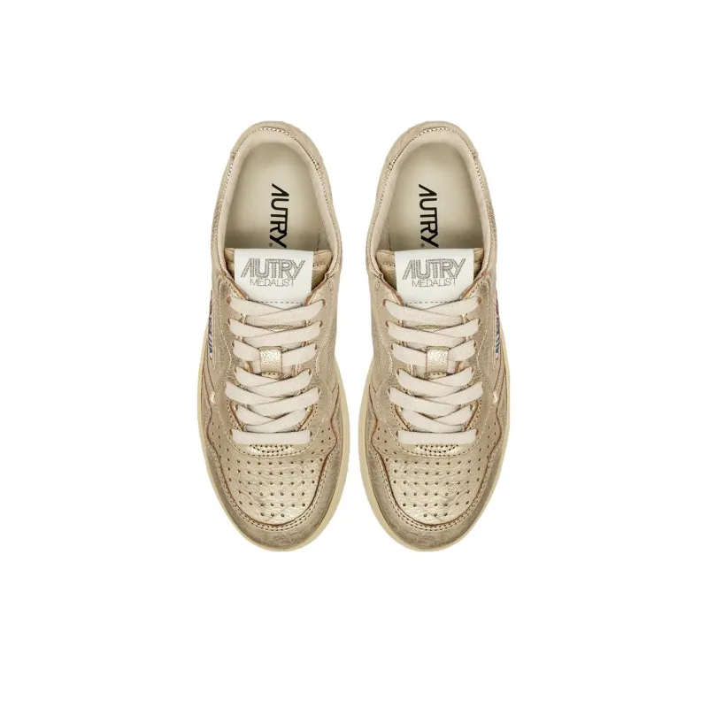AUTRY Medalist Metallic Leather Sneakers-2