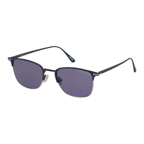 TOM FORD Metal Browline Sunglasses Men's Blue