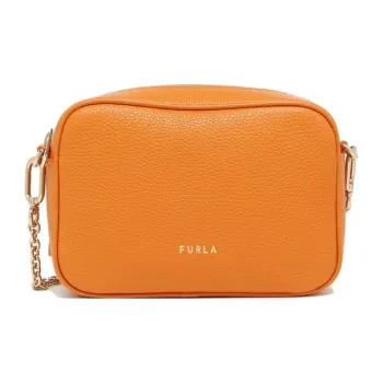 Furla Real Leather Camera Bags Crossbody Bag Shoulder Bag Women's Orange