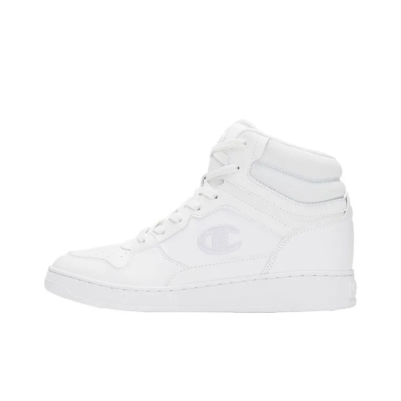 Champion 1919 Trainer Woof Woof Shoes High Top Skateboard Shoes Women's White-0