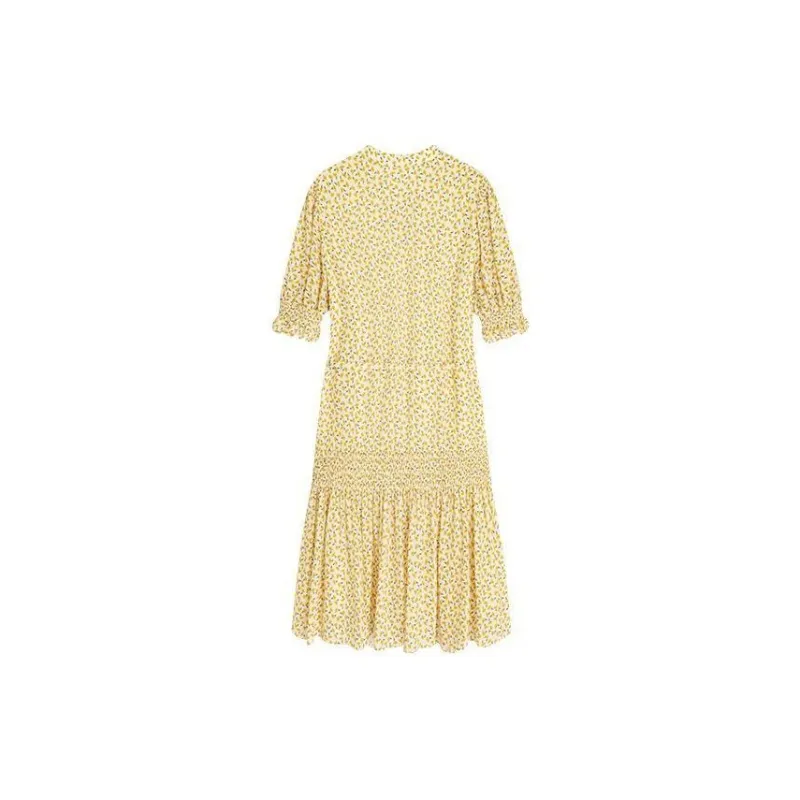 Famanxuan Short-Sleeved Dresses Women's Sunflower Of The Wind-1