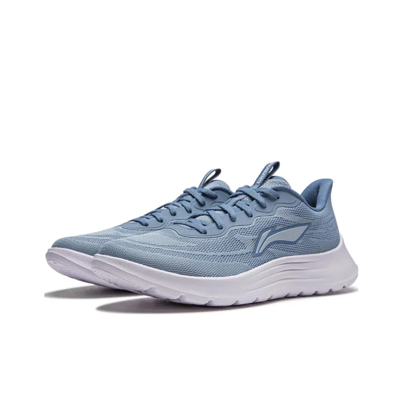 LiNing Light String Slip Resistant Cushioning Abrasion Resistant Lightweight Low Top Running Shoes Men's Blue-2