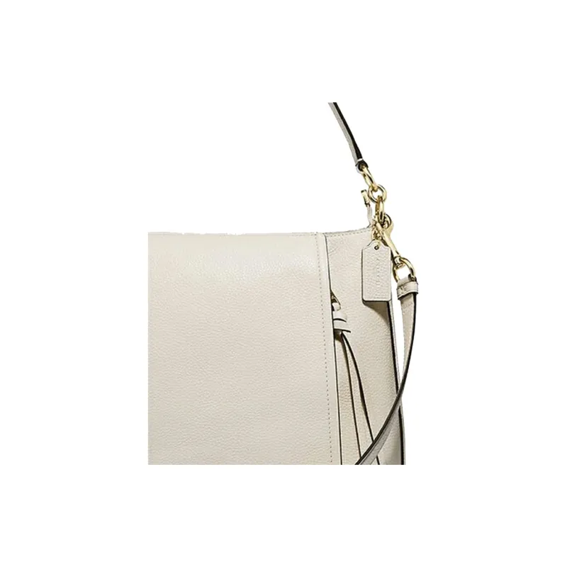 COACH Marlon Leather Shoulder Bag Handbag Shoulder Bag Crossbody Bag Medium Size Women's Ecru-3