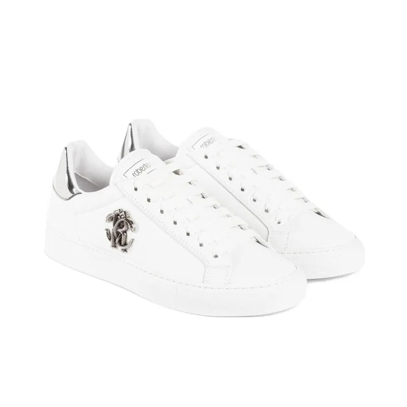 Roberto Cavalli Logo-plaque Leather Sneakers-2