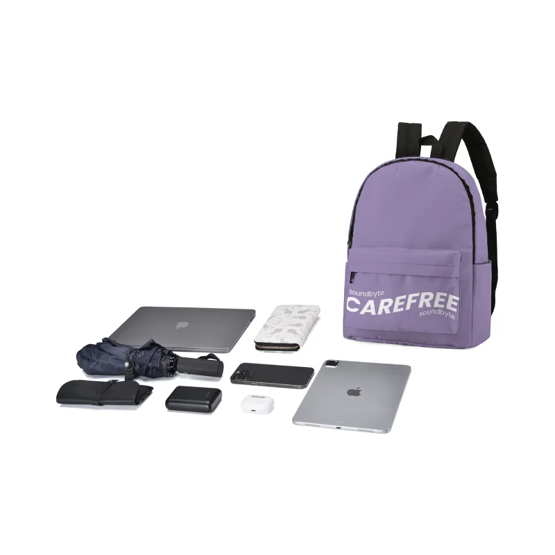 ONRF SOUNDBYTE Polyester Backpack Laptop Bag Regular Unisex Purple-3