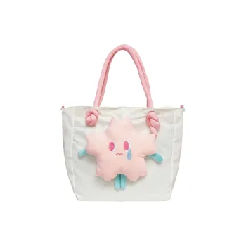 BALANG Nylon Fabric Tote Bag Shopping Bag Shoulder Bags Regular Women's Ecru
