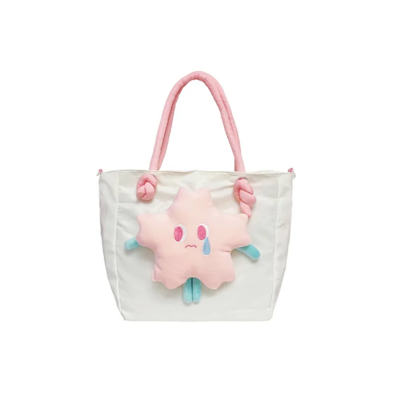 BALANG Nylon Fabric Tote Bag Shopping Bag Shoulder Bags Regular Women's Ecru-0