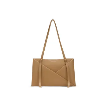 CHARLES&KEITH PU One Shoulder Bag Medium Size Women's Noir Black/Tan Tea Brown/Camel
