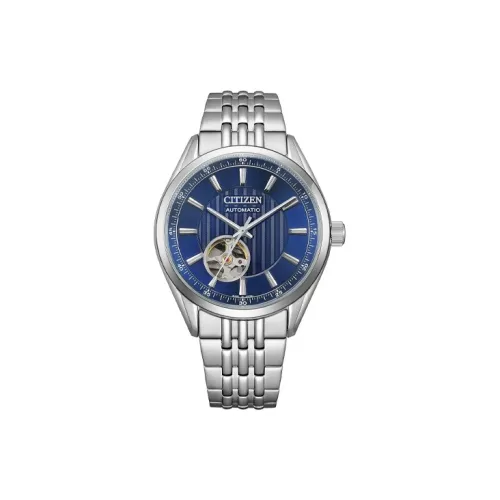 CITIZEN Automatic Mechanical Movement Stainless Steel Strap Watch 40mm Unisex Blue Dial NH9110 90L