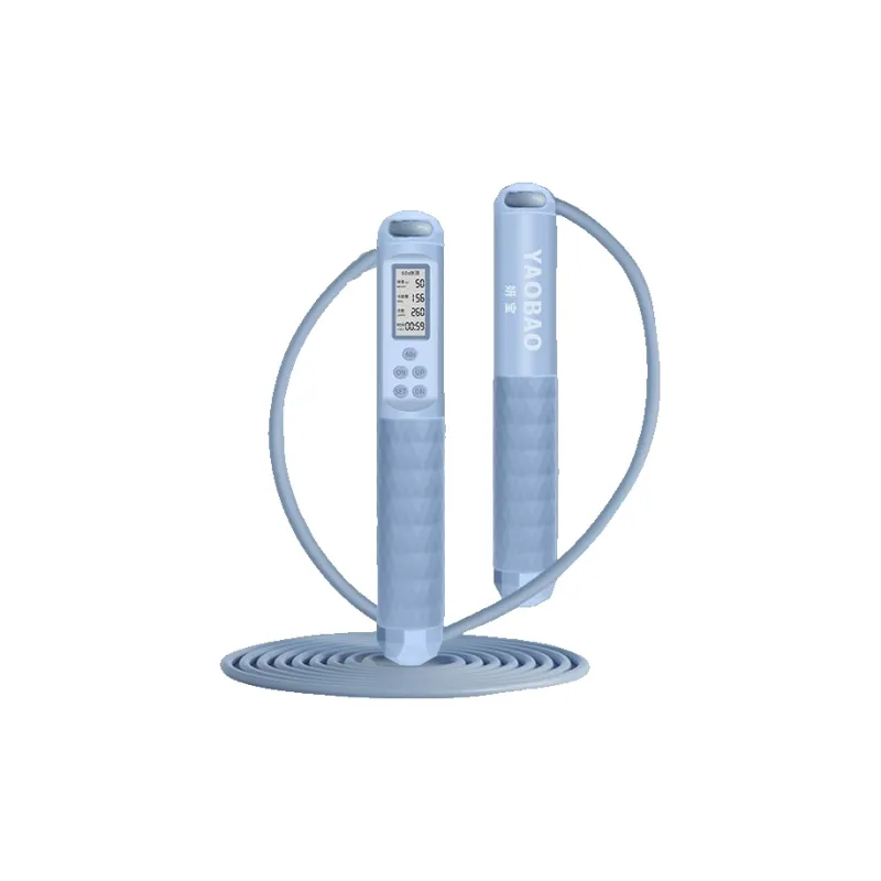 Tanxianhu Sports & Fitness Smart Counting Jump Ropes Adults PVC+Steel Wire Rope, Silicone Controller 3m Blue-4
