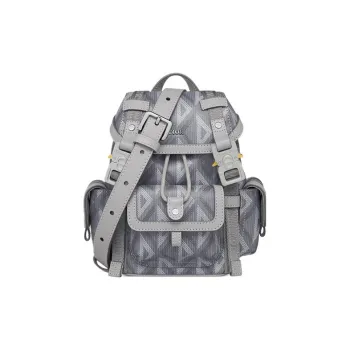 DIOR Hit The Road Cow Leather With Canvas Shoulder Bag, Crossbody Bag Mini Dio Gray
