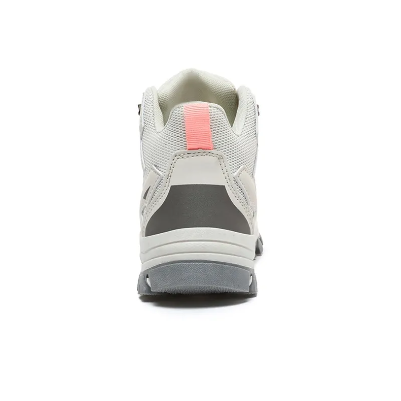 GESENLANG Slip Resistant And Breathable High Top Outdoor Shoes Women's Gray Pink-5