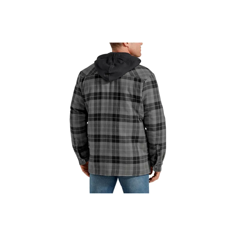 Dickies Flannel Hooded Shirt Jacket Jackets Coats Men's Gray-1