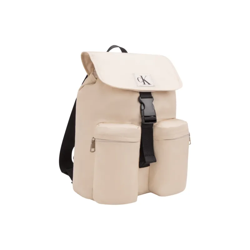 CALVIN KLEIN Fabric Backpack Regular Men's Ivory White-1