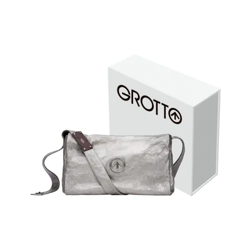 GROTTO Crossbody Bags Gray Stone Antique Silver Label