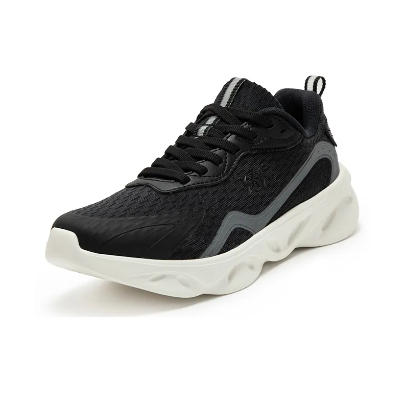 361° Light Feather Cushioning, Slip Resistant, And Abrasion Resistant Low Top Running Shoes Women's Black Gray-1