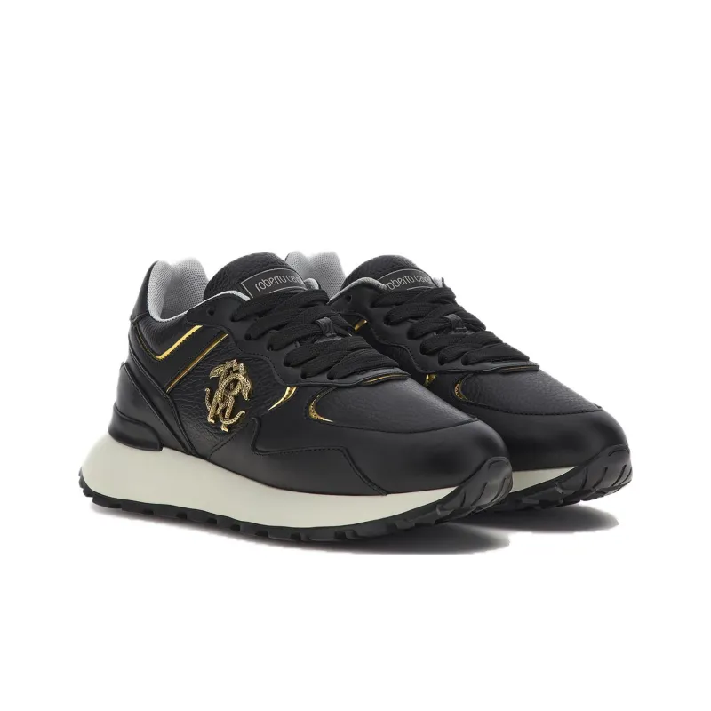 Roberto Cavalli Mid-Top Casual Shoes Women's Black-3