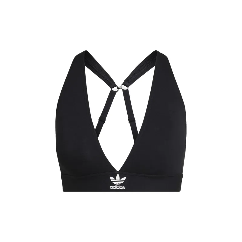 Adidas Originals ADICOLOR COMFORT FLEX COTTON BRALETTE UNDERWEAR Bra Women's Black-0