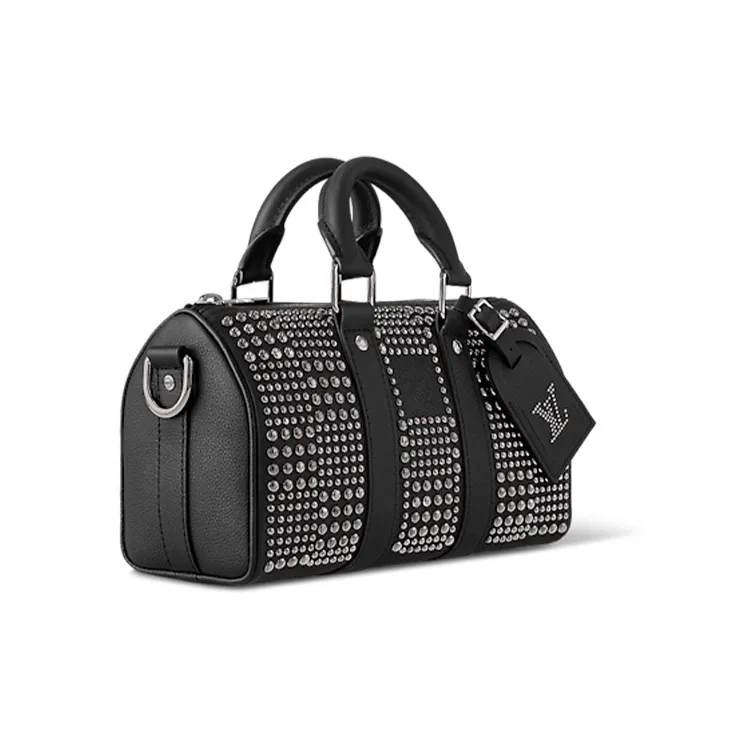 LOUIS VUITTON Keepall Leather Monkey Bag, Shoulder Bag, Crossbody Bag, Handbag, Travel Bag Men's Black-1