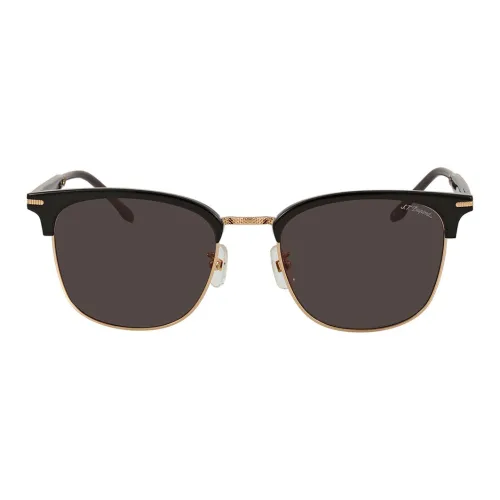 S. T.DUPONT Acetate Metal Browline Sunglasses Unisex Black