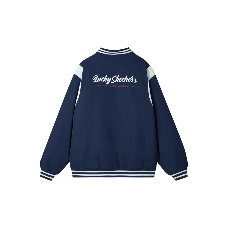 Skechers New Year Puffer Jacket Unisex Marine Blue-1